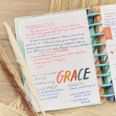 Watercolor Grace Faith - Classic Guided Faith Journal - 80 Sheets
