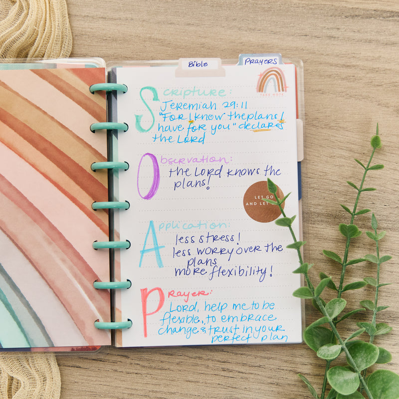 Watercolor Grace Faith - Dotted Lined Mini Notebook - 60 Sheets