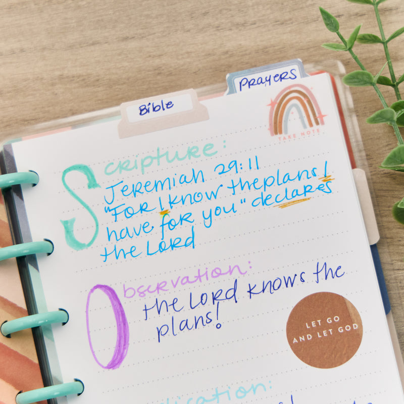 Watercolor Grace Faith - Dotted Lined Mini Notebook - 60 Sheets