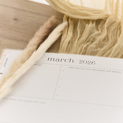 2038 Watercolor Grace Customizable Faith Planner - Big Faith Layout - 12 Month