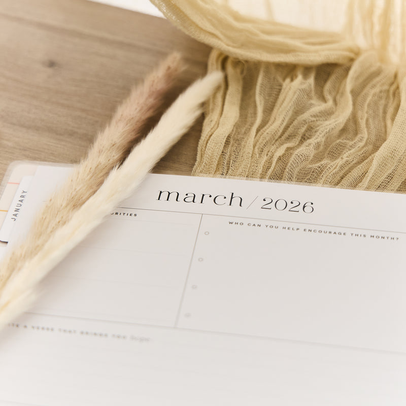 2038 Watercolor Grace Customizable Faith Planner - Big Faith Layout - 12 Month