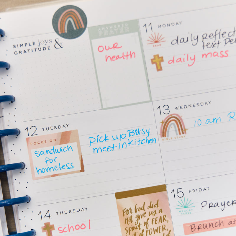 2033 Watercolor Grace Customizable Faith Planner - Big Faith Layout - 12 Month