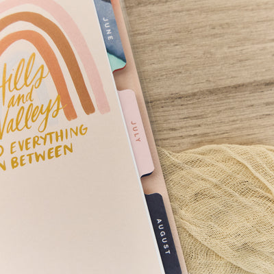 2034 Watercolor Grace Customizable Faith Planner - Skinny Classic Horizontal Layout - 12 Month