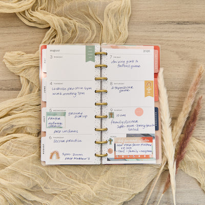 2029 Watercolor Grace Customizable Faith Planner - Skinny Classic Horizontal Layout - 12 Month