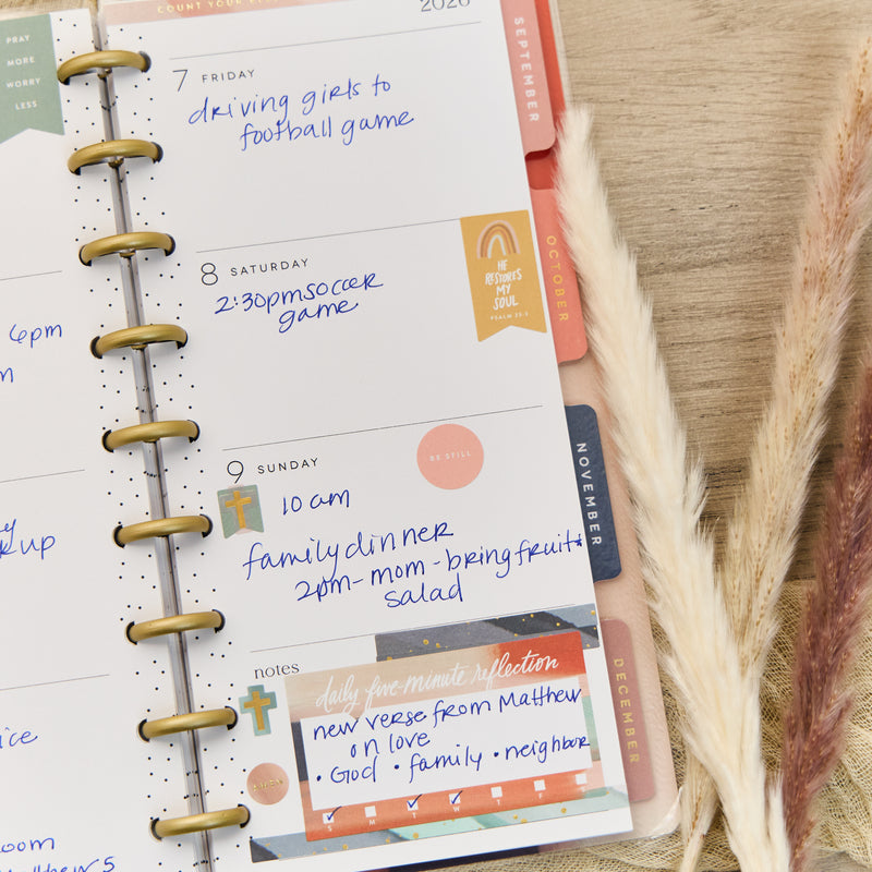 2031 Watercolor Grace Customizable Faith Planner - Skinny Classic Horizontal Layout - 12 Month