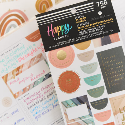 Watercolor Grace Faith - Value Pack Stickers