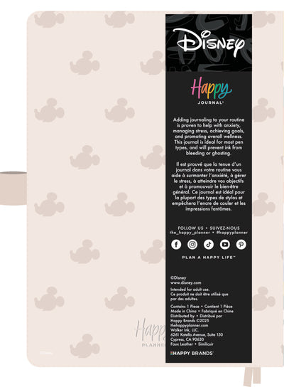 Premium Disney Mickey Mouse - Ivory - Dot Grid Book Bound Journal - 80 Sheets