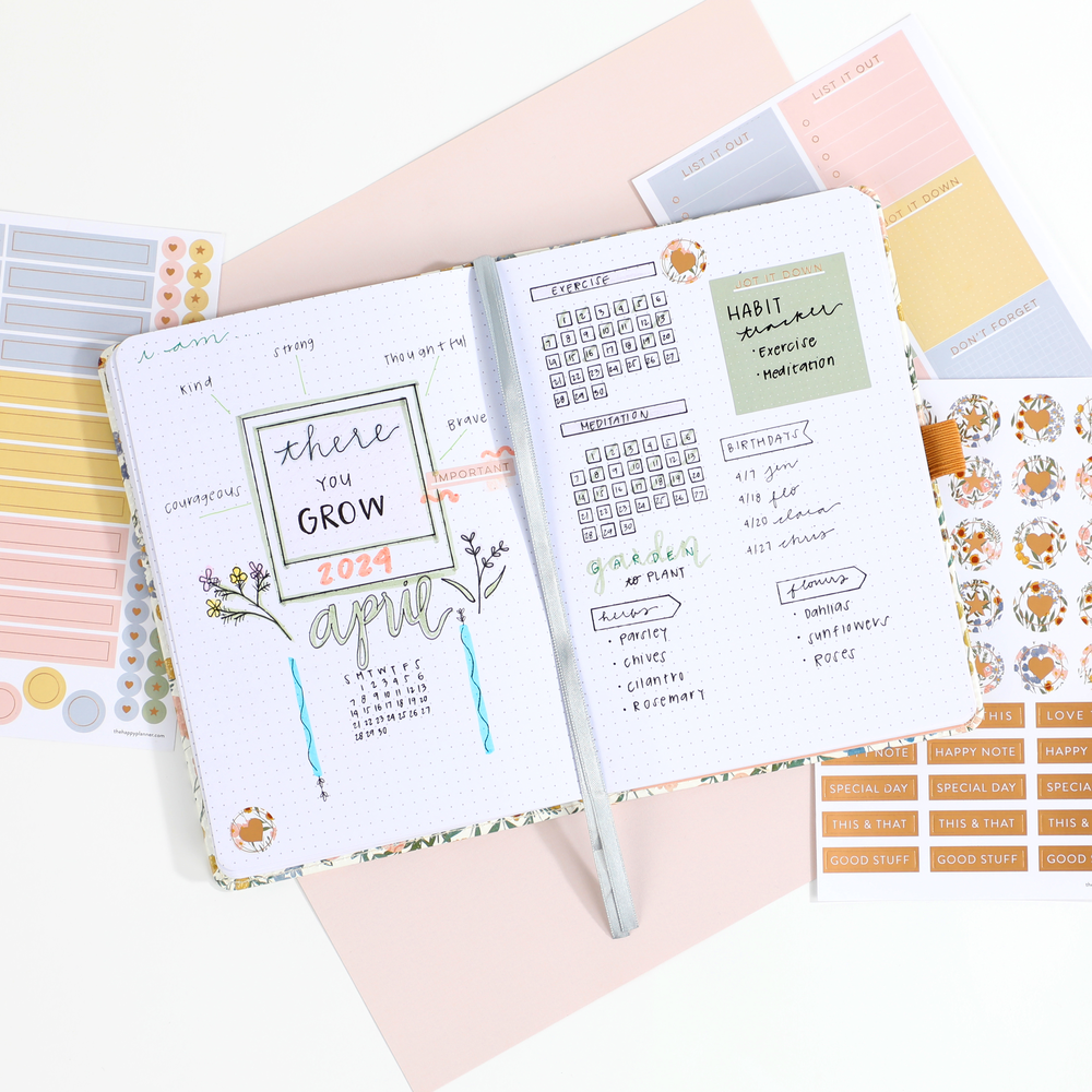 Ditsy Wildflower - Bullet Dot Grid Happy Journal® - 80 Sheets