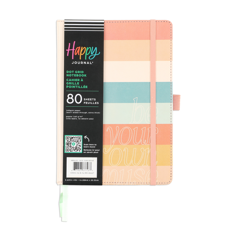 Sunset Stripe - Bullet Dot Grid Happy Journal® - 80 Sheets - 160gsm Paper