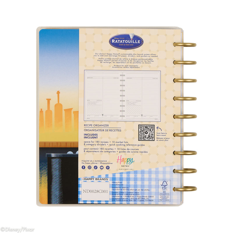 Disney Ratatouille - Classic Recipe Organizer - 81 Sheets