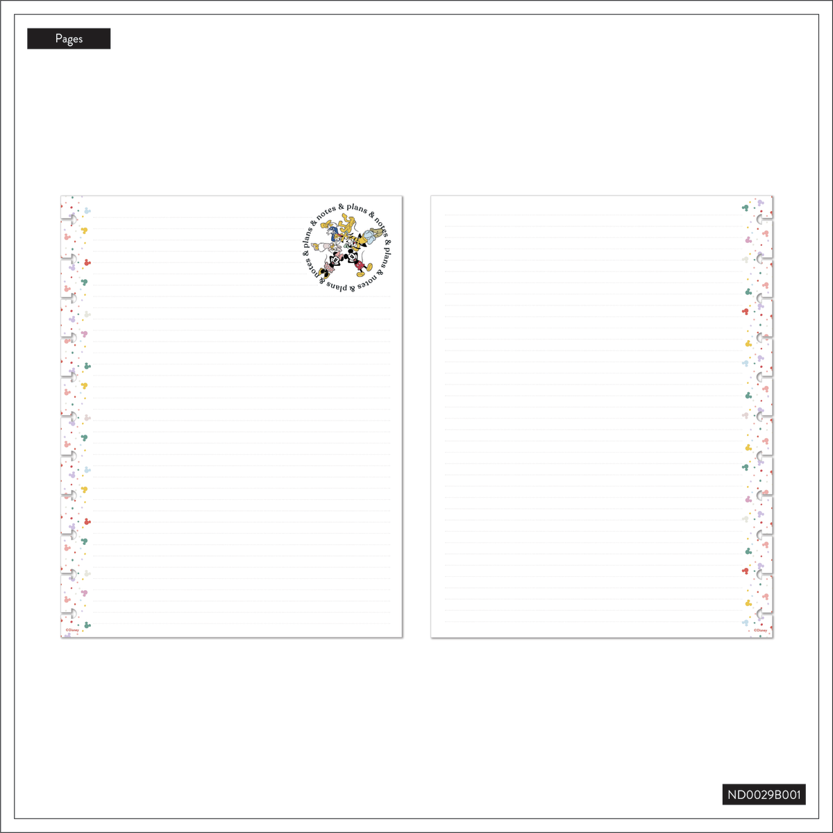 Dotted Mouse Disney Mickey Mouse & Friends Teacher - Dotted Lined Big Notebook - 60 ...