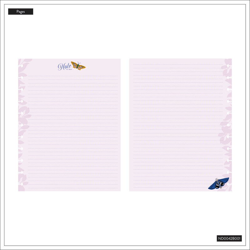 Butterfly Botanics - Dotted Lined Big Notebook - 60 Sheets