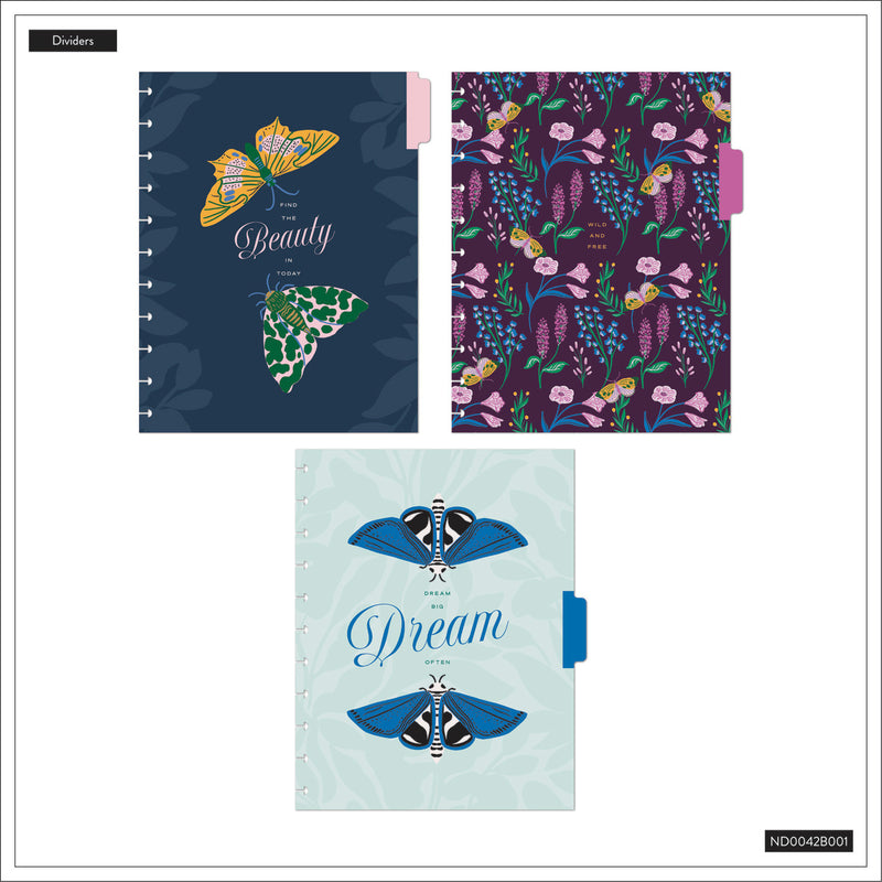 Butterfly Botanics - Dotted Lined Big Notebook - 60 Sheets