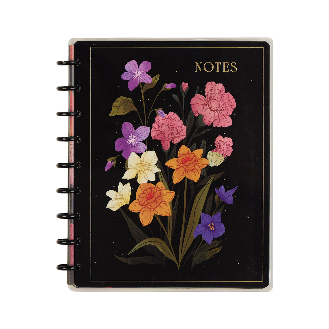 Dark Garden - Dotted Lined Classic Notebook - 60 Sheets – Happy