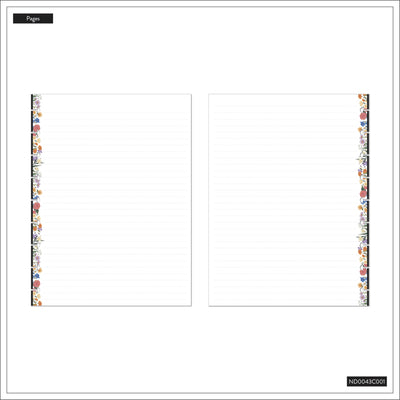 Dark Garden - Dotted Lined Classic Notebook - 60 Sheets