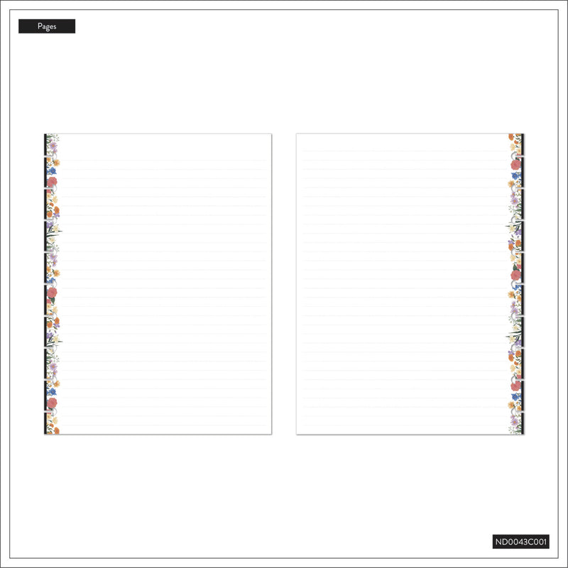 Dark Garden - Dotted Lined Classic Notebook - 60 Sheets