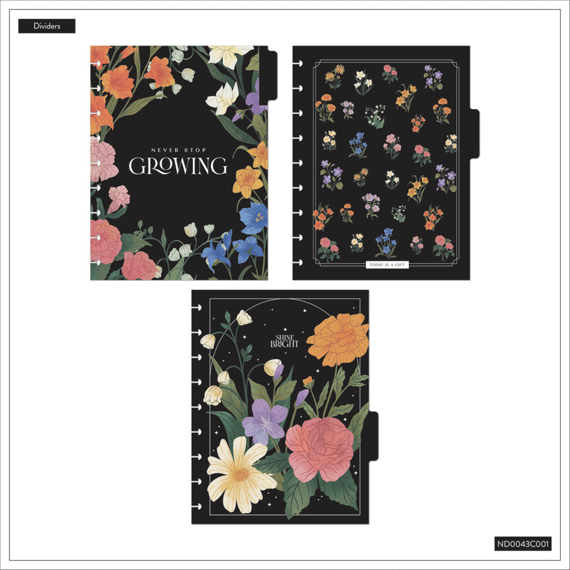 Dark Garden - Dotted Lined Classic Notebook - 60 Sheets