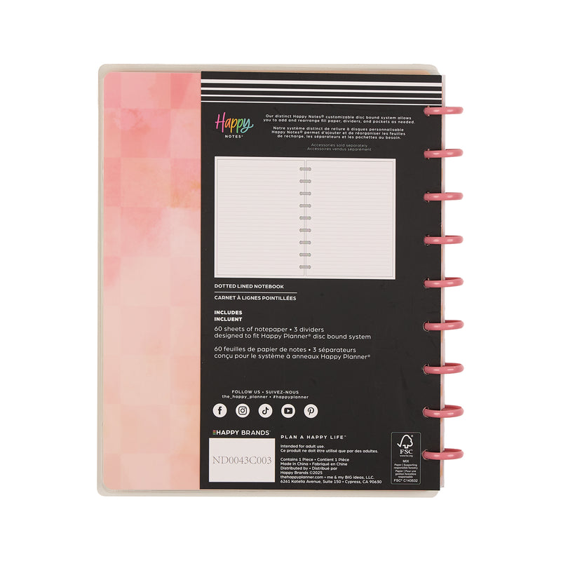 Textured Canvas - Dotted Lined Classic Notebook - 60 Sheets