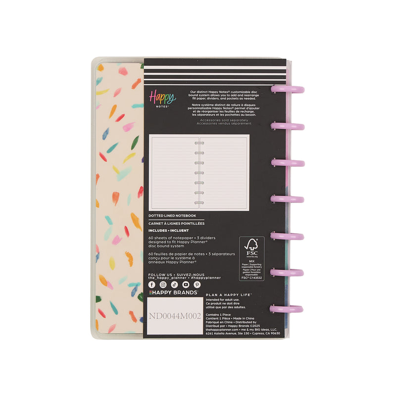 Floral Energy - Dotted Lined Mini Notebook - 60 Sheets