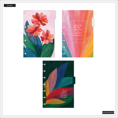 Floral Energy - Dotted Lined Mini Notebook - 60 Sheets