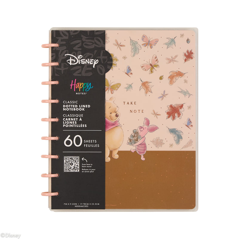 Disney Winnie the Pooh Seasonal - Dotted Lined Classic Notebook - 60 Sheets