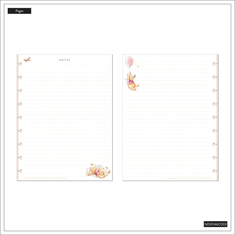 Disney Winnie the Pooh Seasonal - Dotted Lined Classic Notebook - 60 Sheets