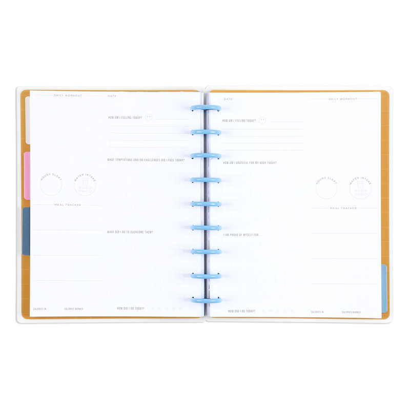 Bold Tiles - Classic Guided Fitness Journal - 80 Sheets