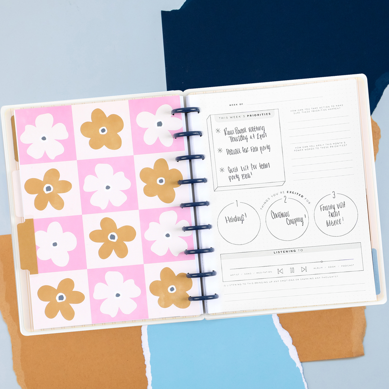 Mod Journal Classic Ditsies - Classic Guided Mood Journal - 80 Sheets – Happy Planner
