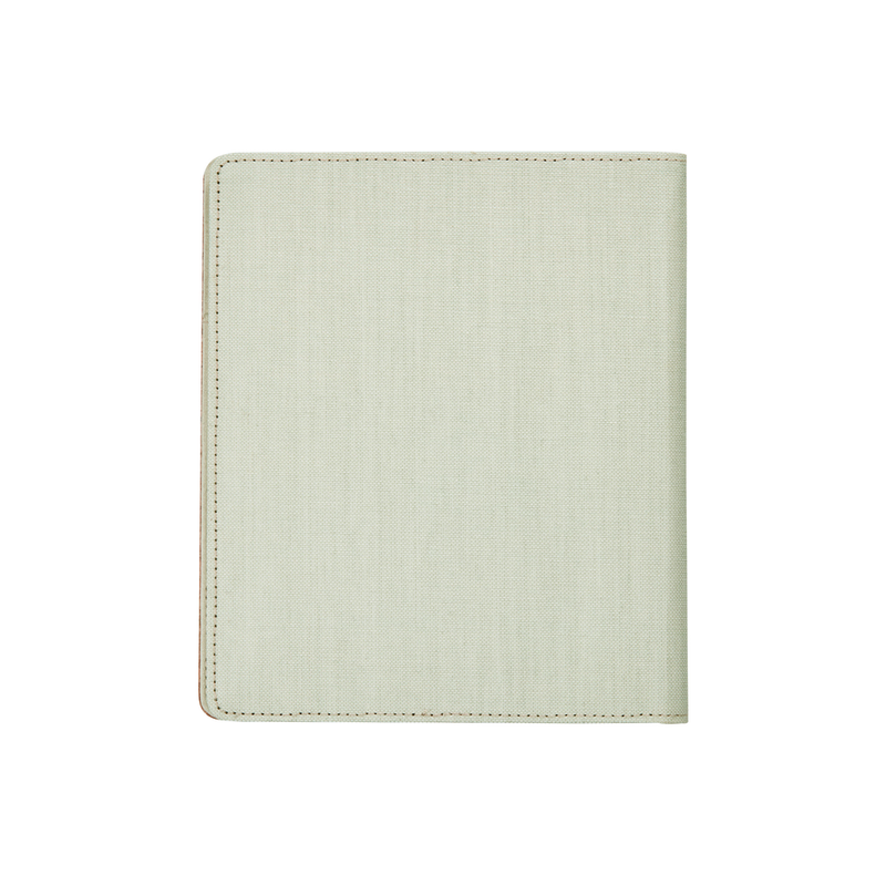 Work + Life Sage - Linen + Cork Notepad Folder - Weekly Overview - 52 Sheets