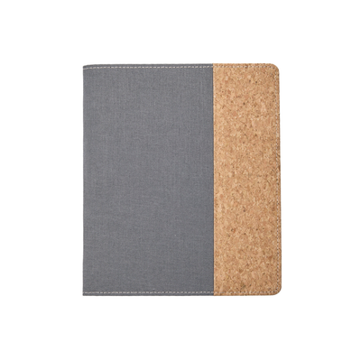 Work + Life Black Shadow - Linen + Cork Notepad Folder - Weekly Overview - 52 Sheets