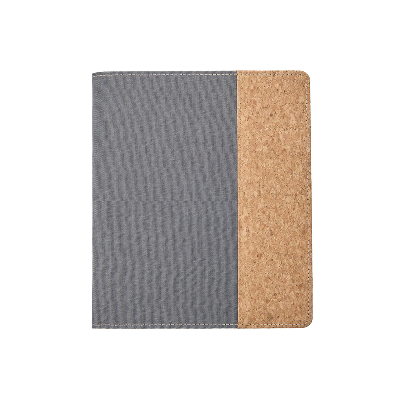 Work + Life Black Shadow - Linen + Cork Notepad Folder - Weekly Overview - 52 Sheets