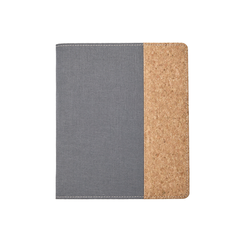 Work + Life Black Shadow - Linen + Cork Notepad Folder - Weekly Overvi ...