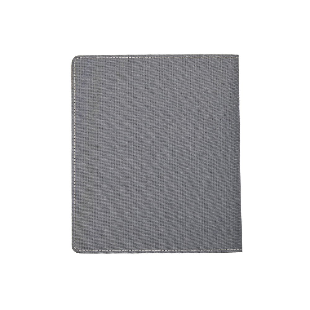 Work + Life Black Shadow - Linen + Cork Notepad Folder - Weekly Overview - 52 Sheets