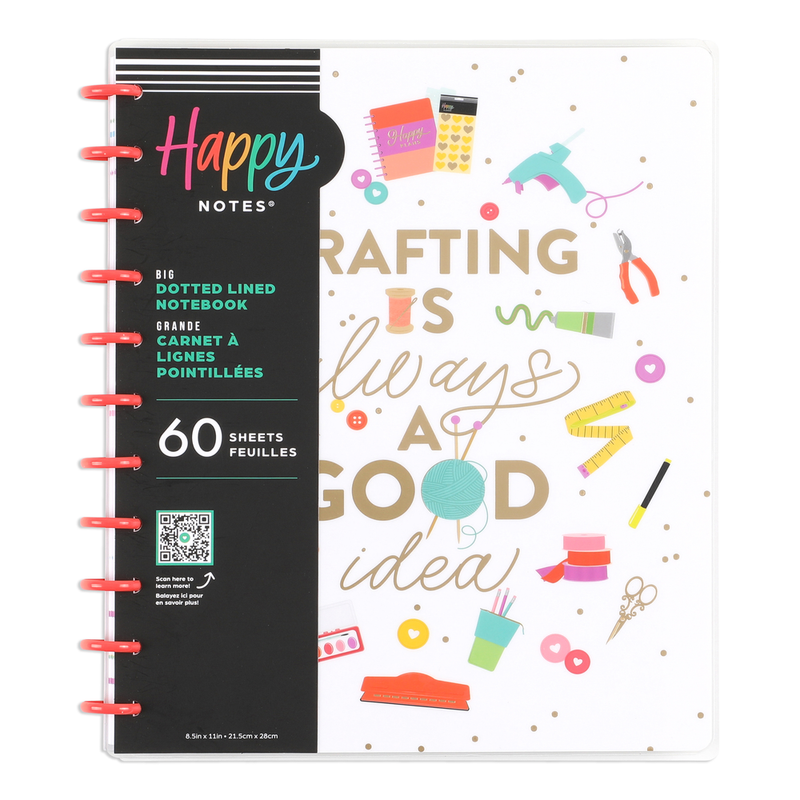 Miss Maker - Dotted Lined Big Notebook - 60 Sheets