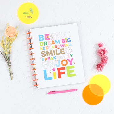 Joyful Expressions - Dotted Lined Big Notebook - 60 Sheets