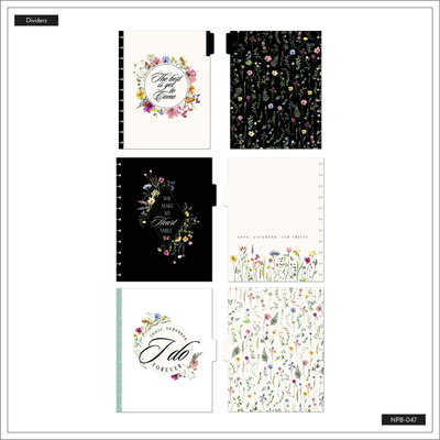 Blooming Romance Wedding - Dot Grid + Checklist Pages Notebook - 60 Sheets