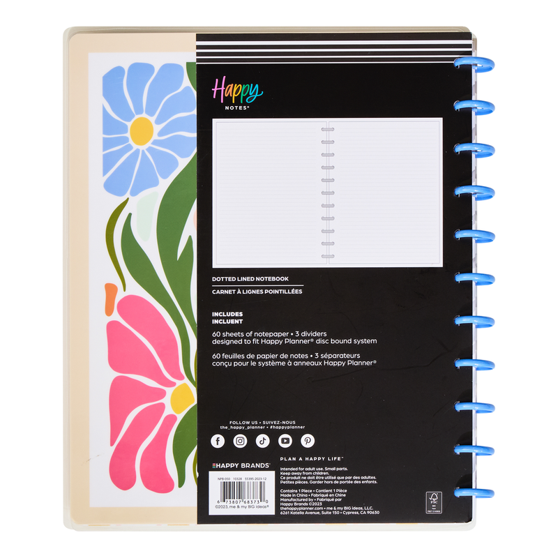 Poppy Piping - Dotted Lined Big Notebook - 60 Sheets