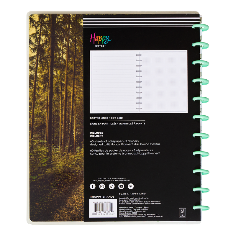 Camp Nostalgia - Dotted Lined + Dot Grid Big Notebook - 60 Sheets