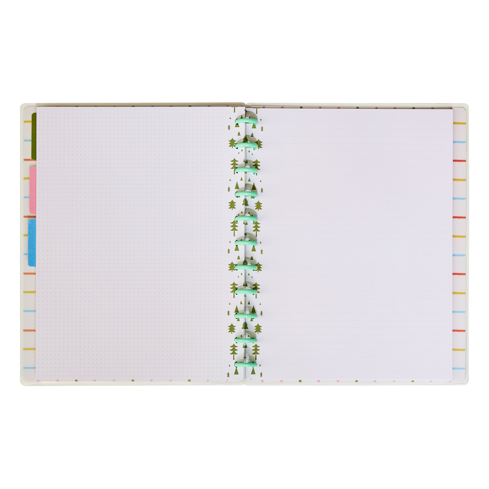 Camp Nostalgia - Dotted Lined + Dot Grid Big Notebook - 60 Sheets ...