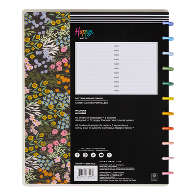 Soft Florals - Dotted Lined Big Notebook - 60 Sheets