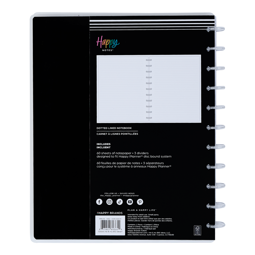 Neutral Chic - Dotted Lined Big Notebook - 60 Sheets – Happy Planner