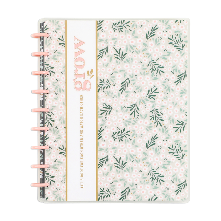 Moody Blooms - Dotted Lined Classic Notebook - 60 Sheets – Happy