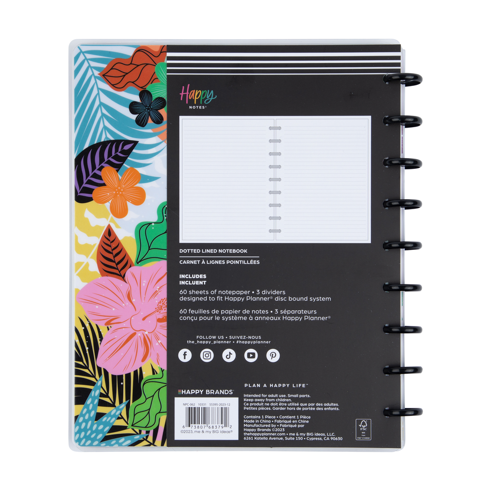 Notebook 60 Bold & Botanical - Dotted Lined Classic Notebook - 60 Sheets – Happy ...