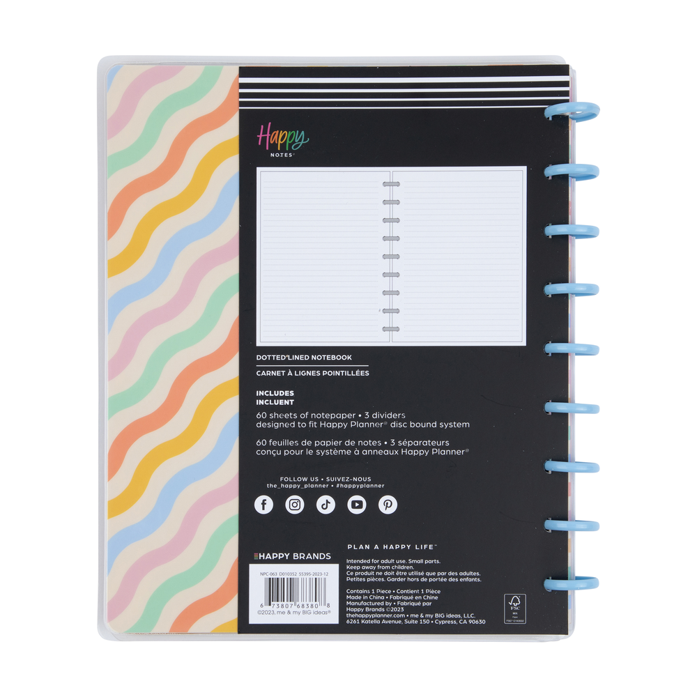 Notebook Ice Boardwalk Ice Cream - Dotted Lined Classic Notebook - 60 Sheets – Happy ...