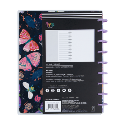 Midnight Botanical - Checklist + Dot Grid Classic Notebook - 60 Sheets