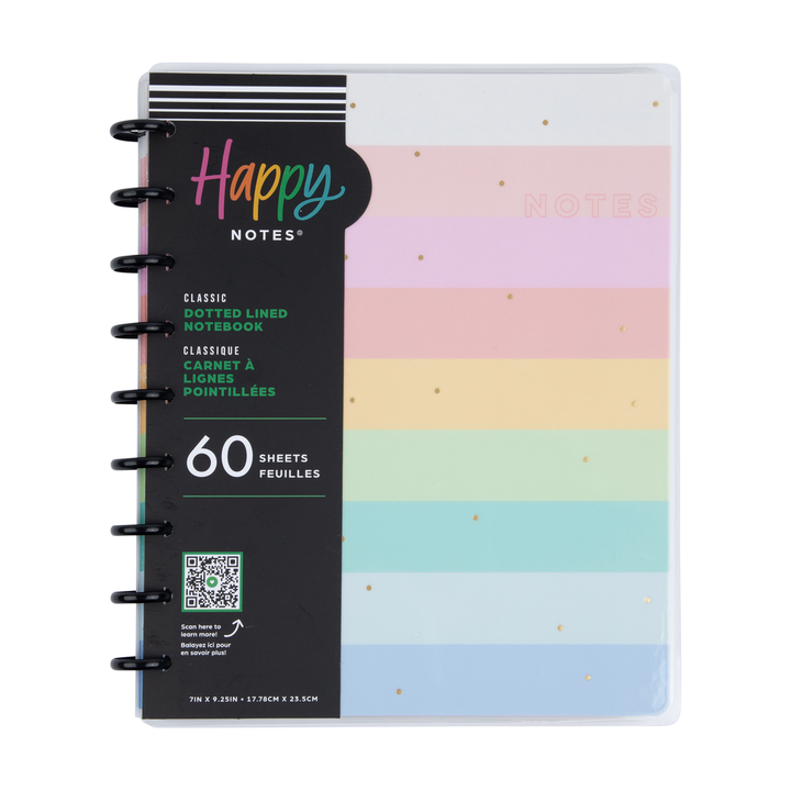 Happy Brights - Dotted Lined Classic Notebook - 60 Sheets – Happy