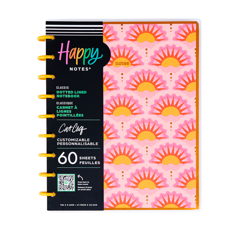 Cat Coq x Happy Planner Retro Sunset - Dotted Lined Classic Notebook - 60 Sheets