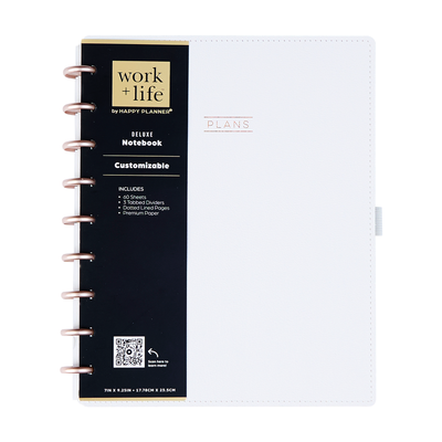 Work + Life Ivory - Dotted Lined Deluxe Classic Notebook - 60 Sheets