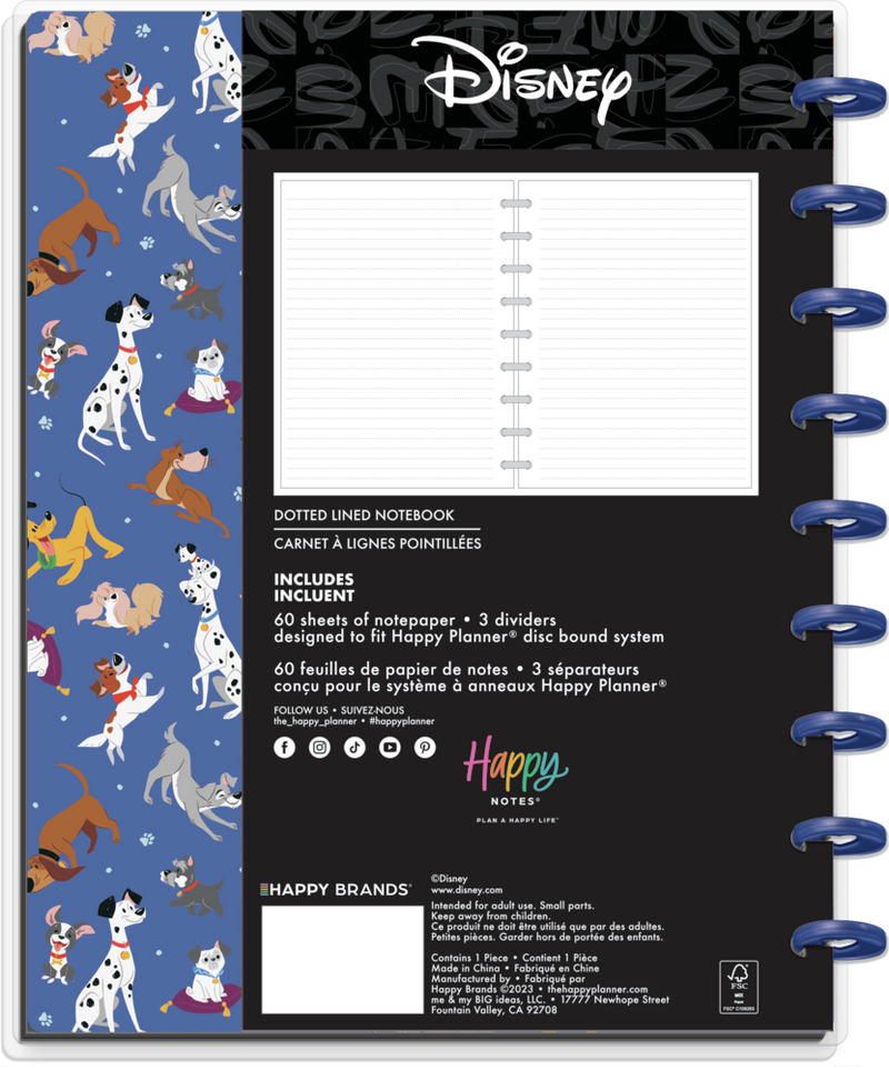 Disney Dogs - Dotted Lined Classic Notebook - 60 Sheets