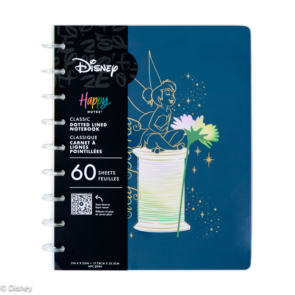 Disney Tinker Bell Stay Sparkly - Dot Grid Classic Notebook - 60 Sheet ...